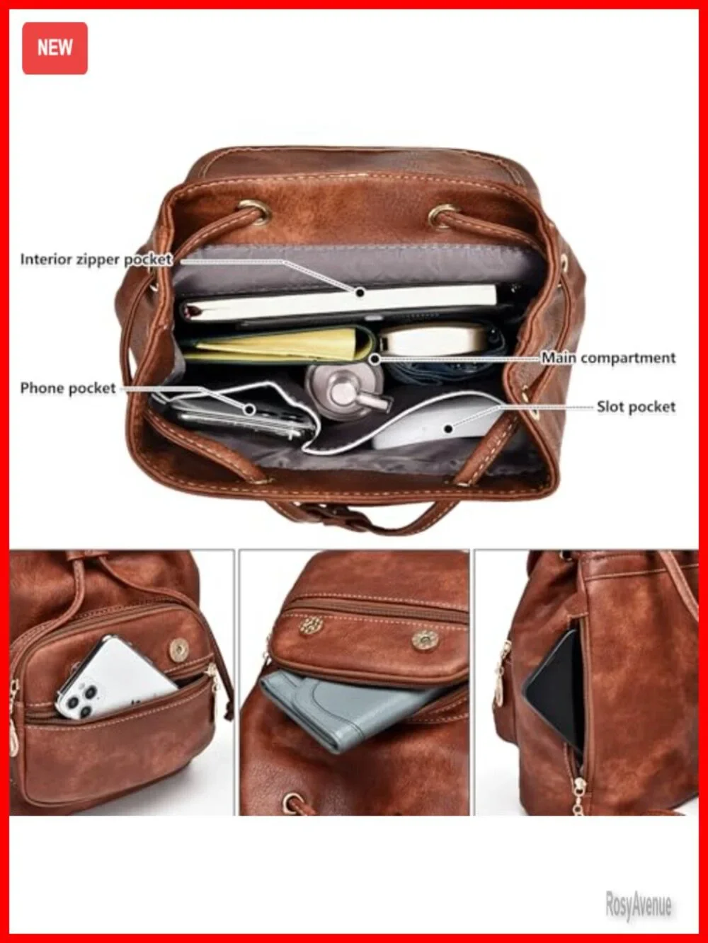 Mini Backpack Purse Faux Leather Lightweight Travel Small Daypack